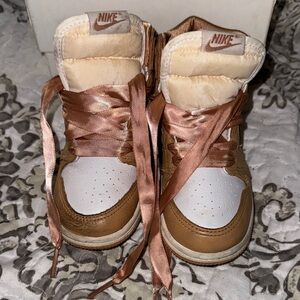 Nike Kids' Brown and White Sneakers
